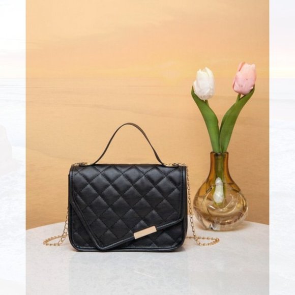 Handbags - New Quilted Square Bag Black 75
